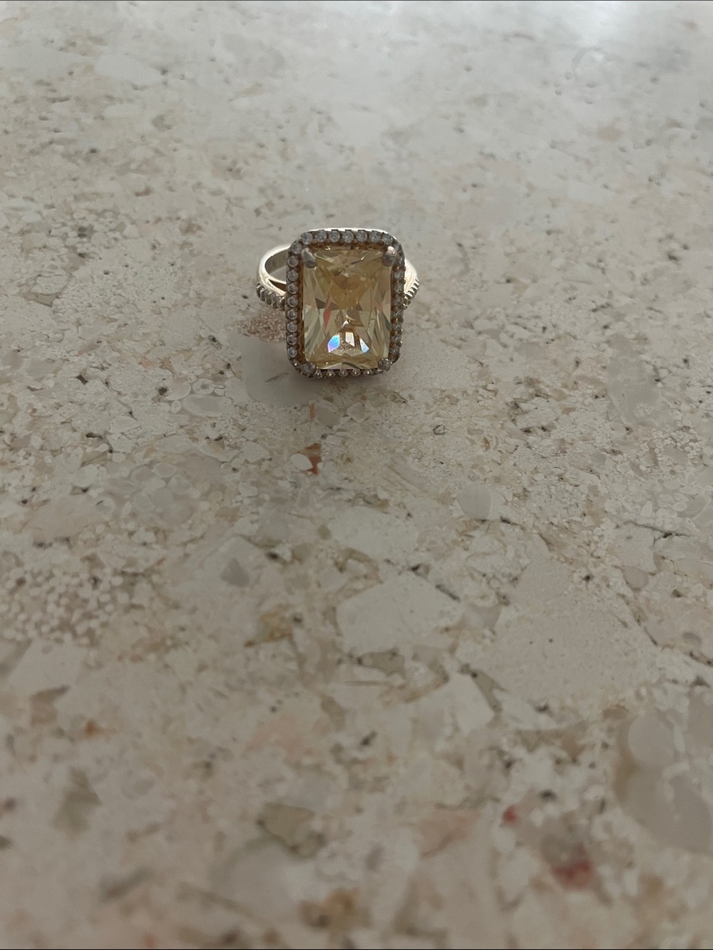 Elegant Gold-Center Halo Cocktail Ring - Women's Jewelry
